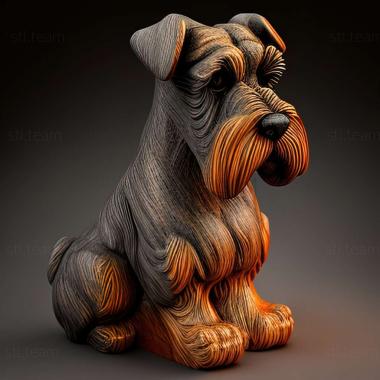 3D model Zwergschnauzer dog (STL)